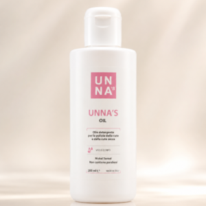 Flacone UNNA’S OIL - Olio detergente per pelle secca, viso e corpo 200 ml